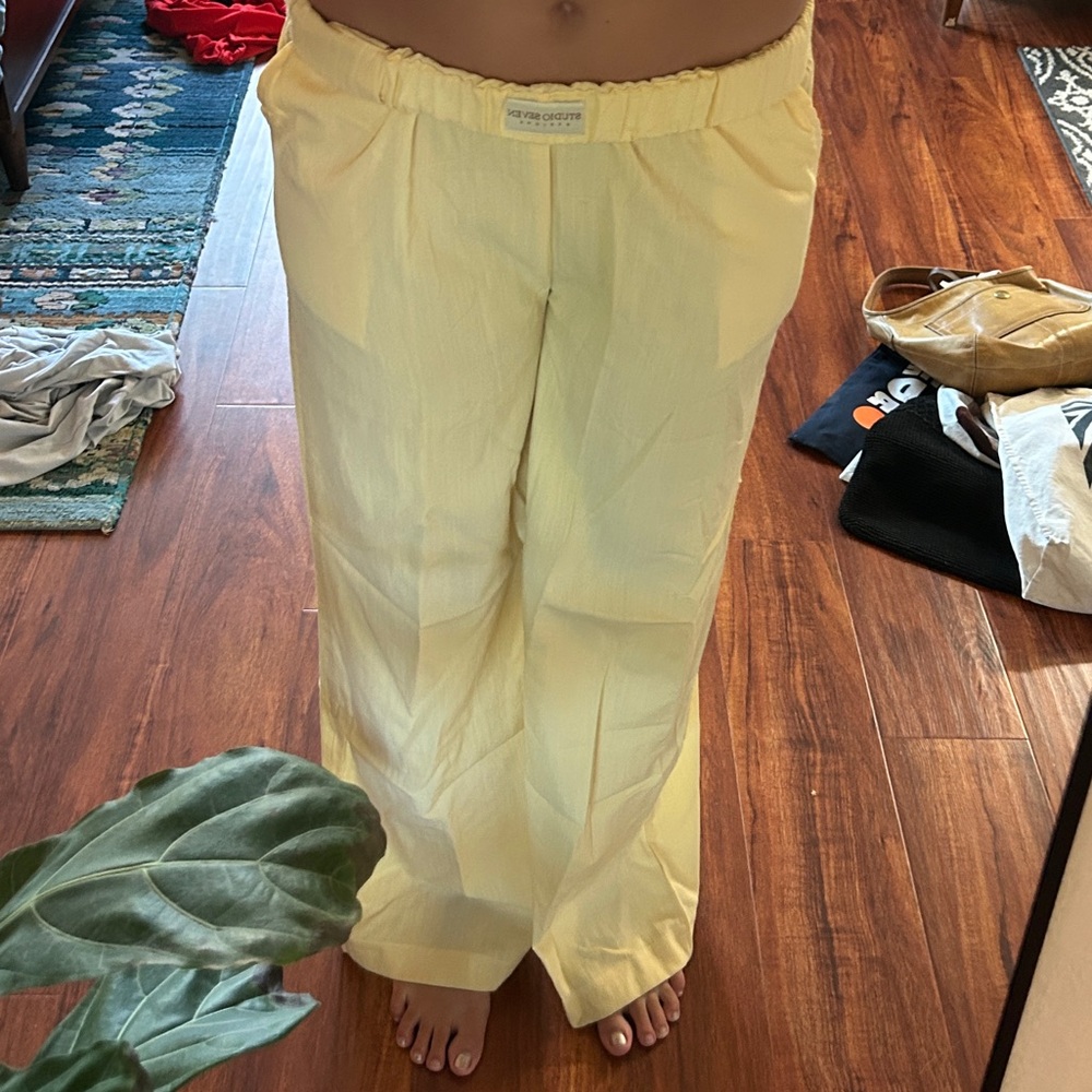 Yellow Women's Linen Pants